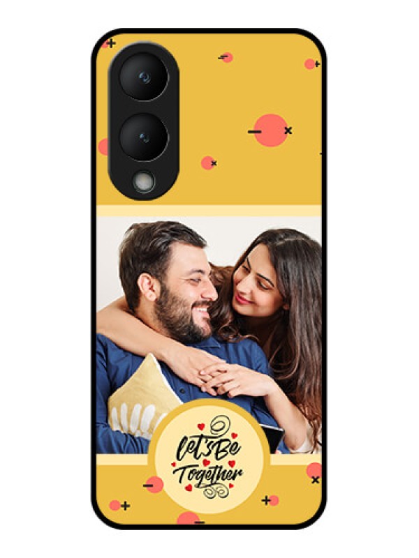 Custom Vivo Y17s Custom Glass Phone Case - Lets Be Together Design