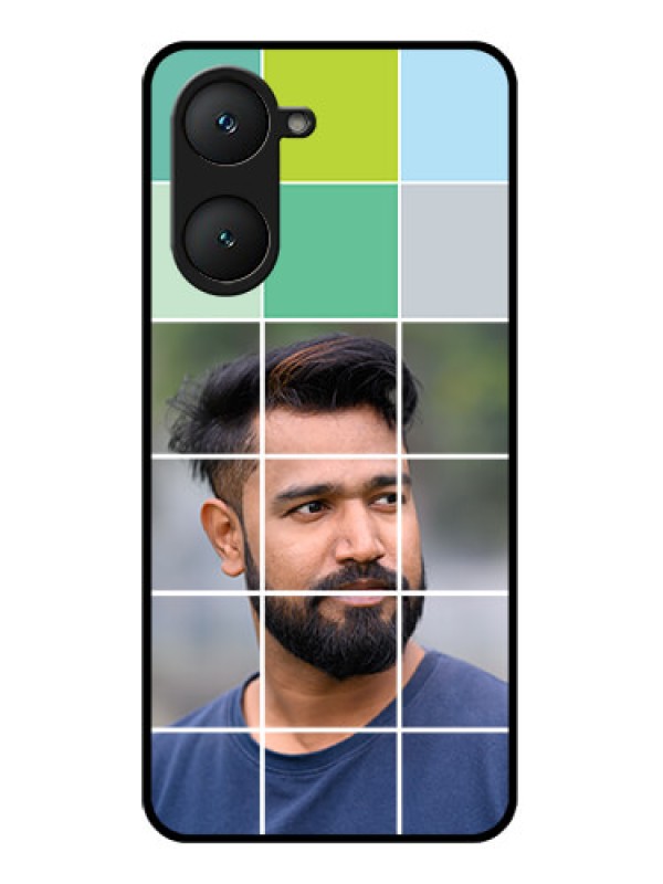 Custom Vivo Y18 Custom Glass Phone CaseWith White Box Pattern