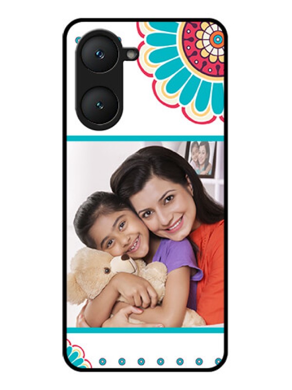 Custom Vivo Y18E Custom Glass Phone CaseFlower Design
