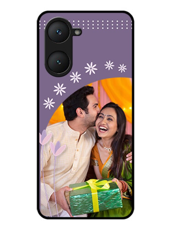 Custom Vivo Y18E Custom Glass Phone CaseLavender Flowers Design