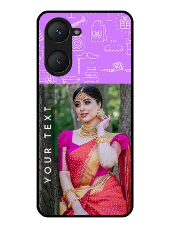 Custom Vivo Y18E Custom Glass Phone CaseBirthday Icons Design
