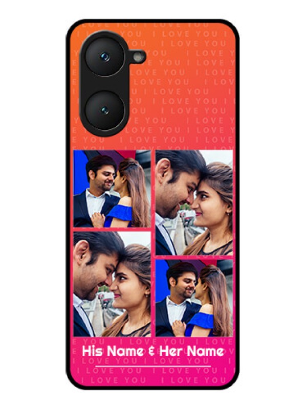 Custom Vivo Y18E Custom Glass Phone CaseI Love You Pink Design