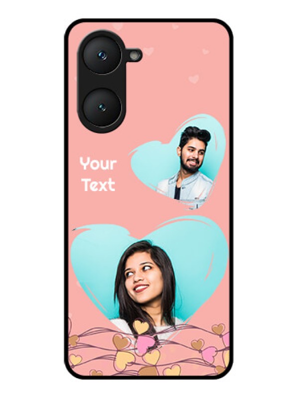 Custom Vivo Y18E Custom Glass Phone CaseLove Doodle Design