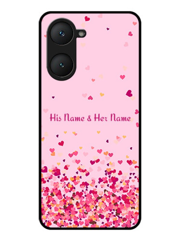 Custom Vivo Y18E Custom Glass Phone CaseFloating Hearts Design