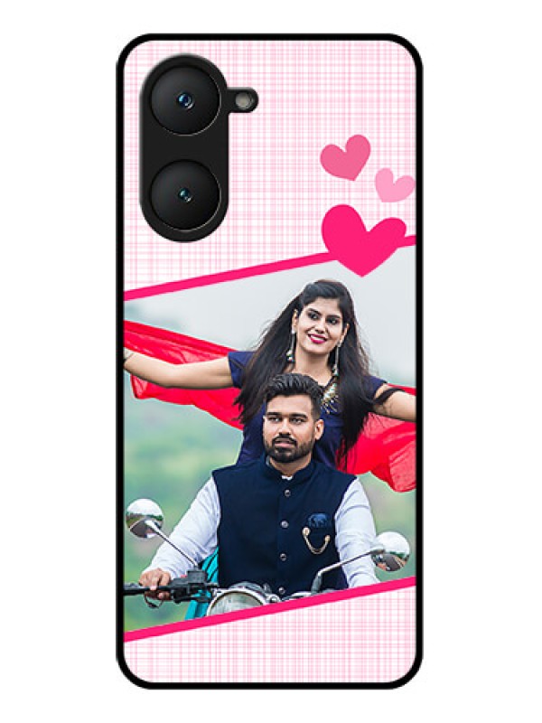 Custom Vivo Y18i Custom Glass Phone Case - Love Shape Heart Design