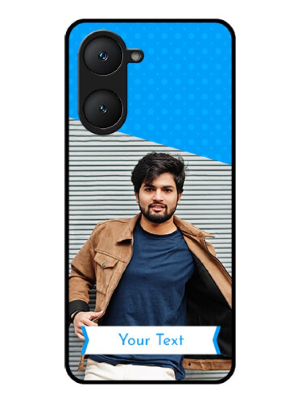 Custom Vivo Y18i Custom Glass Phone Case - Simple Blue Color Design