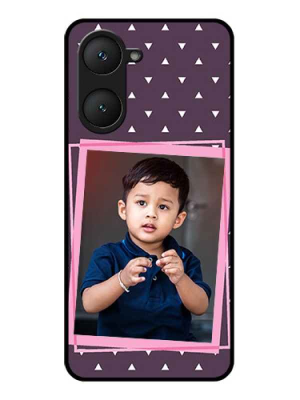 Custom Vivo Y18i Custom Glass Phone Case - Triangle Pattern Dotted Design