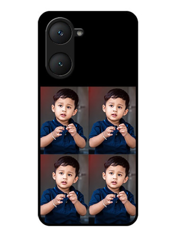 Custom Vivo Y18i Custom Glass Phone Case - 4 Image Holder Design