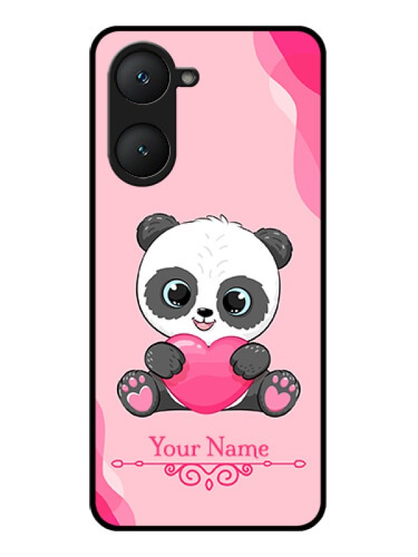 Custom Vivo Y18i Custom Glass Phone Case - Cute Panda Design