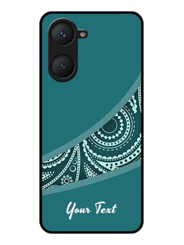 Custom Vivo Y18i Custom Glass Phone Case - Semi Visible Floral Design