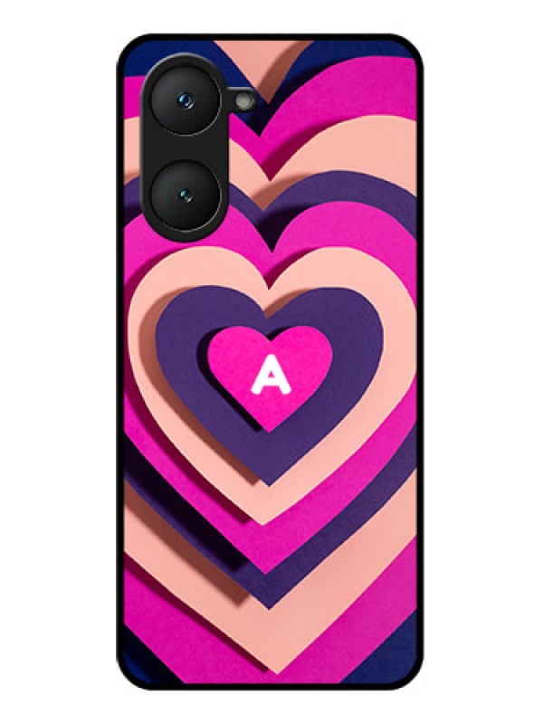 Custom Vivo Y18i Custom Glass Phone Case - Cute Heart Pattern Design