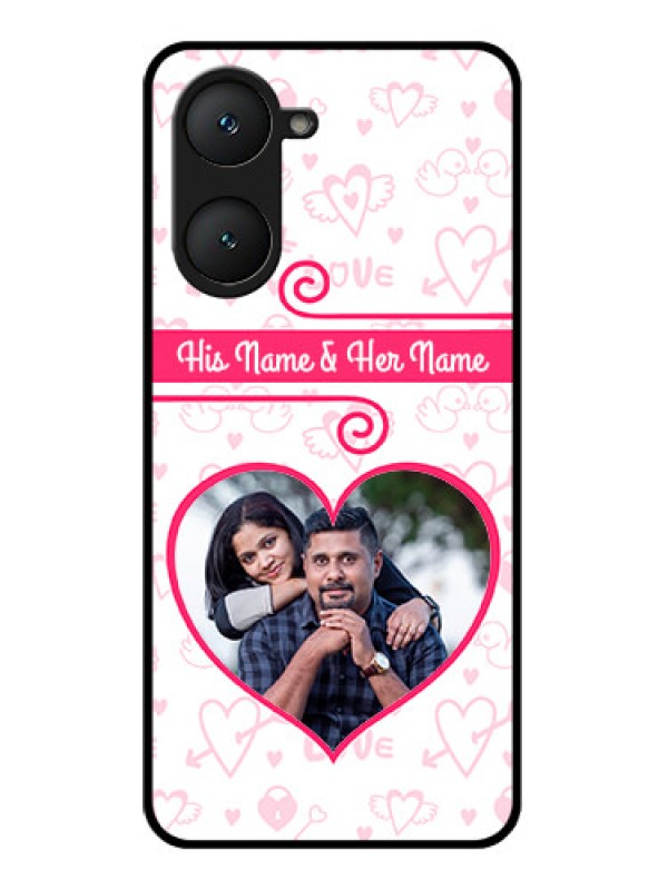 Custom Vivo Y18T Custom Glass Phone Case - Heart Shape Love Design