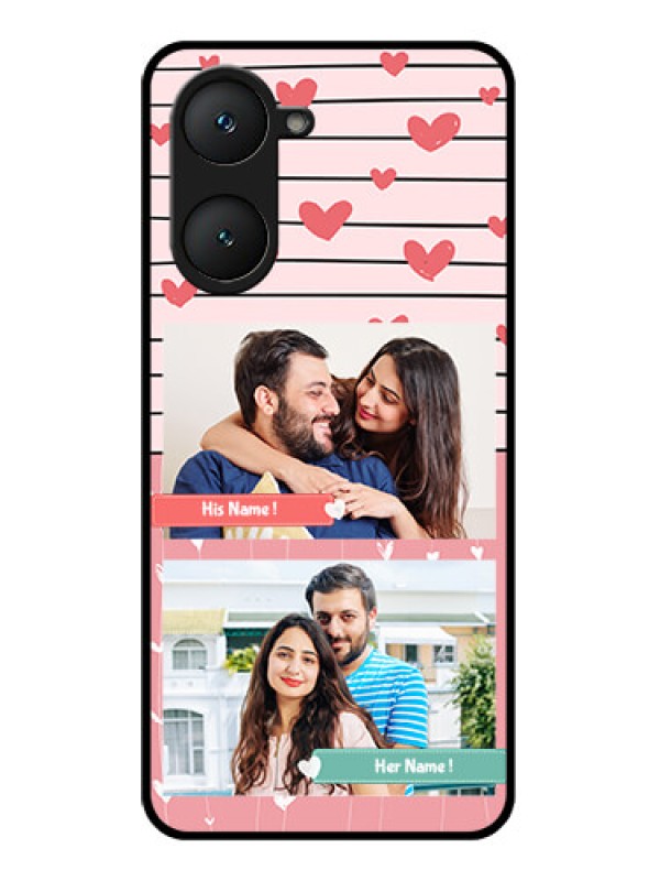 Custom Vivo Y18T Custom Glass Phone Case - Photo With Heart Design