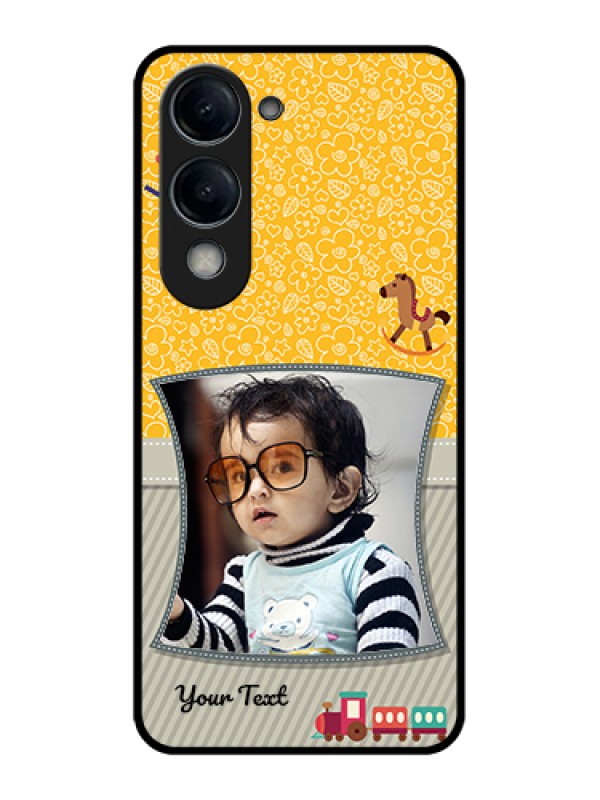 Custom Vivo Y19 5G Custom Glass Phone Case - Baby Picture Upload Design
