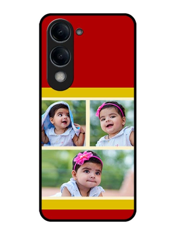 Custom Vivo Y19 5G Custom Glass Phone Case - Multiple Pic Upload Design