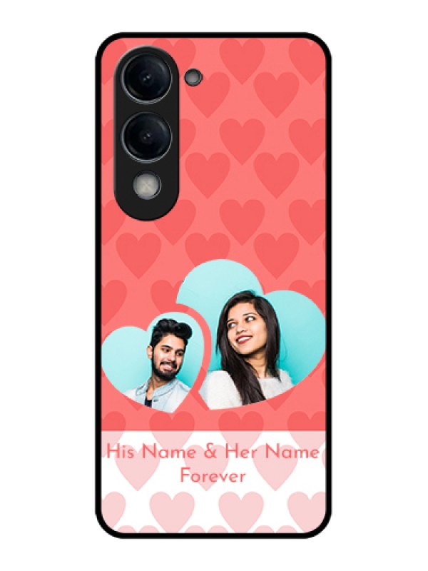 Custom Vivo Y19 5G Custom Glass Phone Case - Couple Pic Upload Design