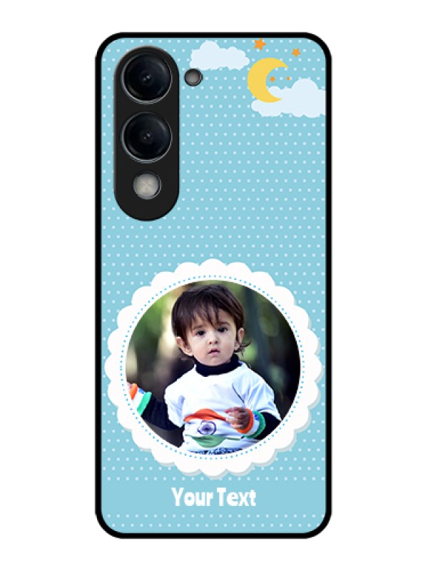 Custom Vivo Y19 5G Custom Glass Phone Case - Violet Pattern Design