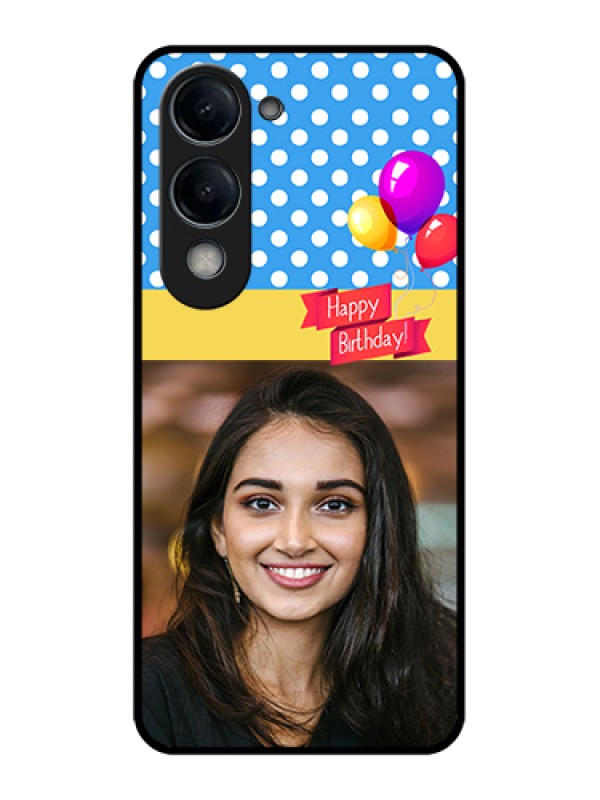 Custom Vivo Y19 5G Custom Glass Phone Case - Happy Birthday Design