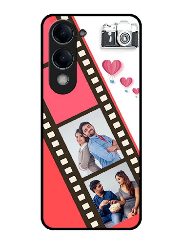 Custom Vivo Y19 5G Custom Glass Phone Case - 3 Image Holder With Film Reel