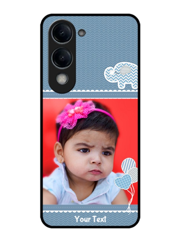 Custom Vivo Y19 5G Custom Glass Phone Case - With Kids Pattern Design