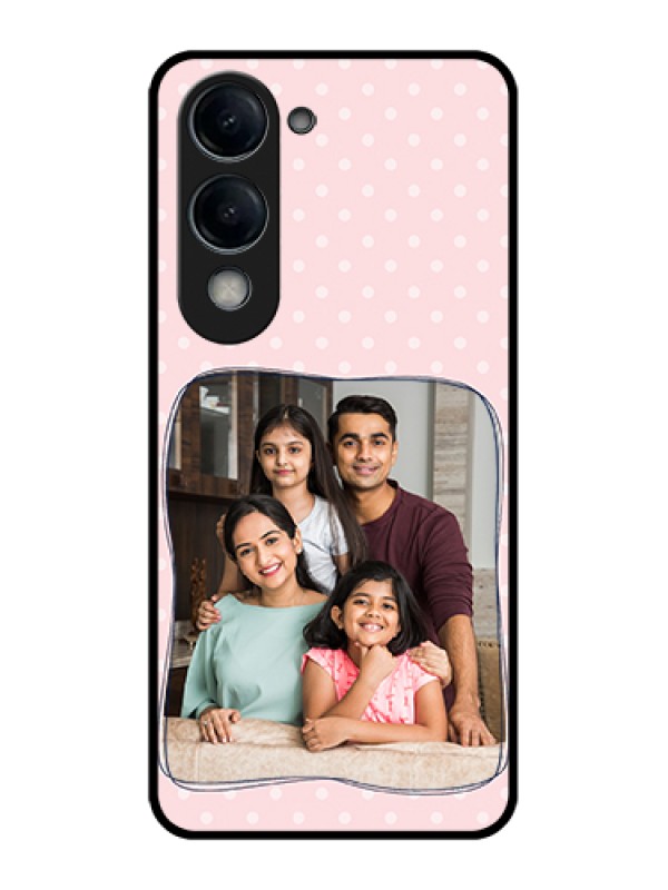 Custom Vivo Y19 5G Custom Glass Phone Case - Family With Dots Design
