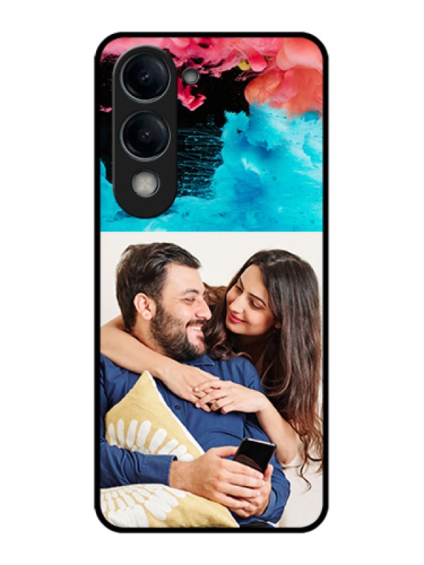 Custom Vivo Y19 5G Custom Glass Phone Case - Quote With Acrylic Painting Design