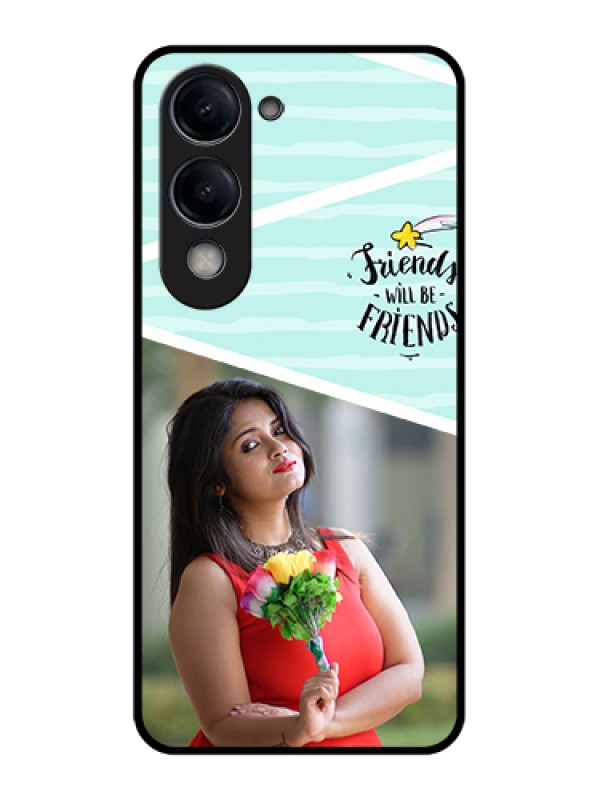 Custom Vivo Y19 5G Custom Glass Phone Case - Friends Picture Icon Design