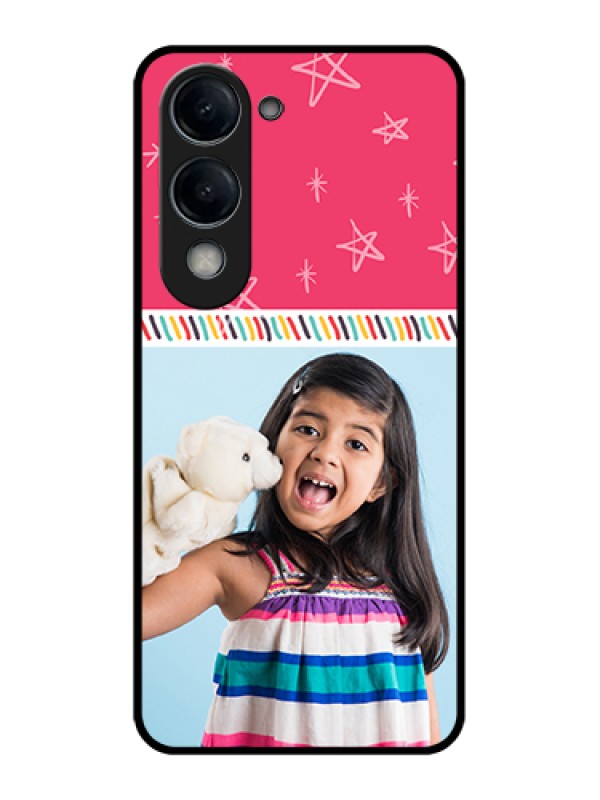 Custom Vivo Y19 5G Custom Glass Phone Case - Line Art Design