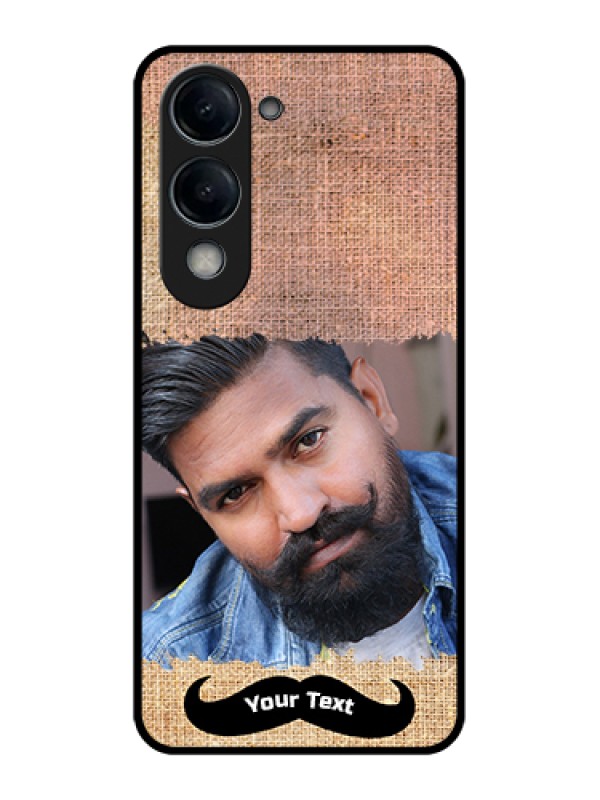 Custom Vivo Y19 5G Custom Glass Phone Case - With Texture Design