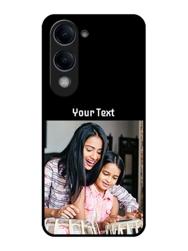Custom Vivo Y19 5G Custom Glass Phone Case - Photo With Name Design