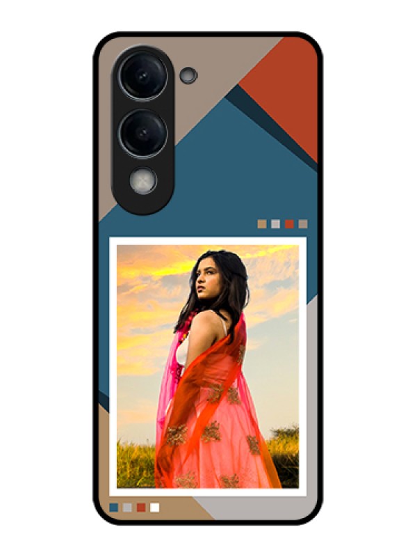 Custom Vivo Y19 5G Custom Glass Phone Case - Retro Color Pallet Design