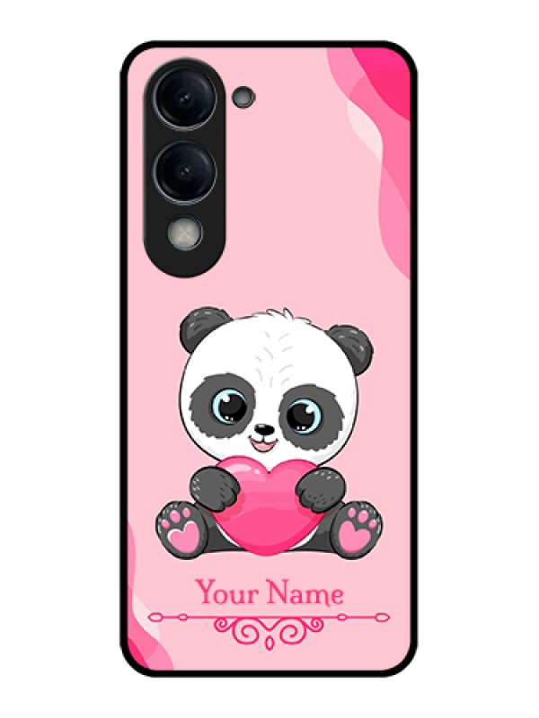 Custom Vivo Y19 5G Custom Glass Phone Case - Cute Panda Design