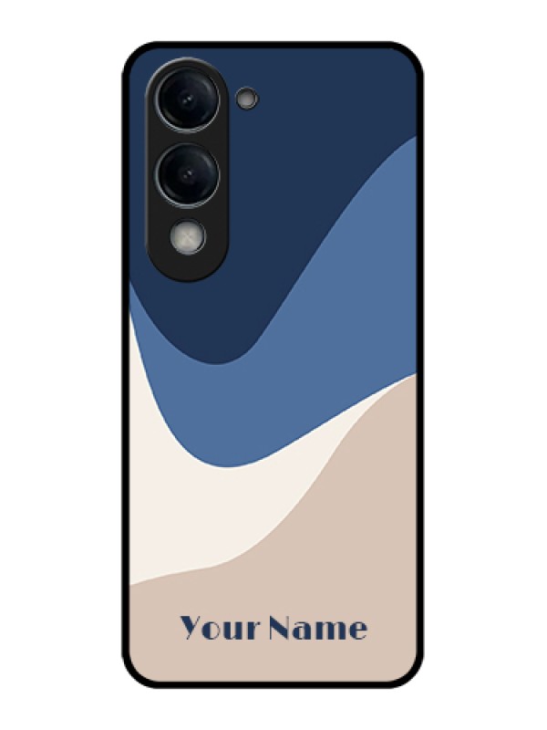 Custom Vivo Y19 5G Custom Glass Phone Case - Abstract Drip Art Design
