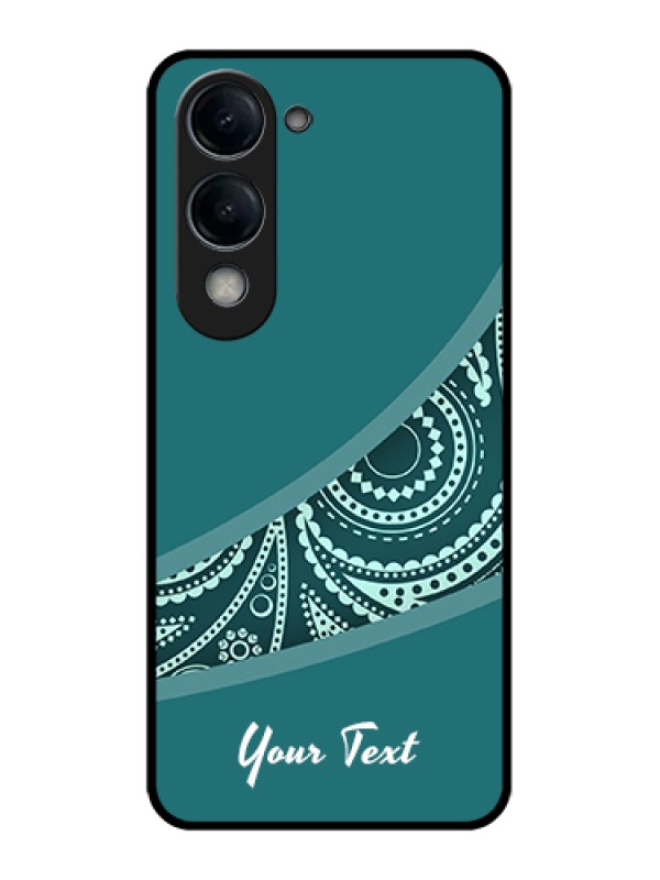 Custom Vivo Y19 5G Custom Glass Phone Case - Semi Visible Floral Design