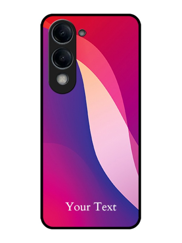 Custom Vivo Y19 5G Custom Glass Phone Case - Digital Abstract Overlap Design
