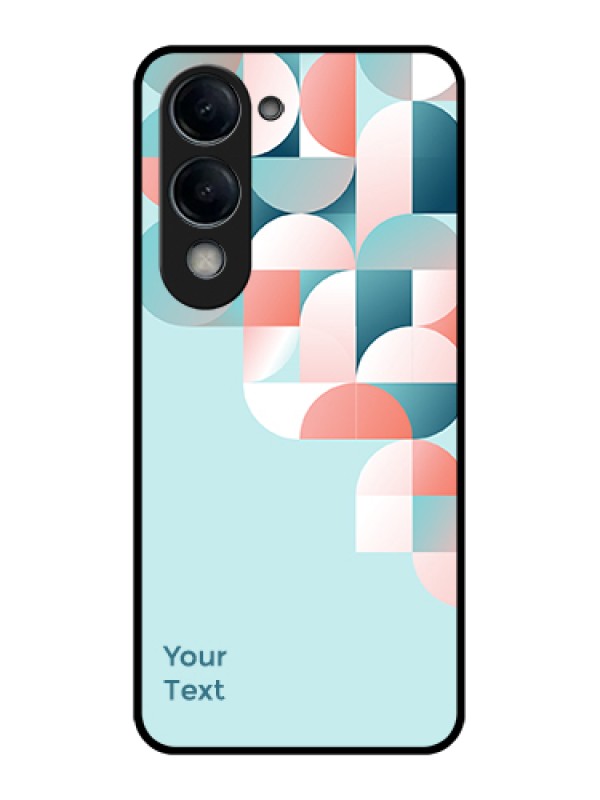 Custom Vivo Y19 5G Custom Glass Phone Case - Stylish Semi - Circle Pattern Design