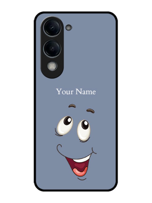 Custom Vivo Y19 5G Custom Glass Phone Case - Laughing Cartoon Face Design