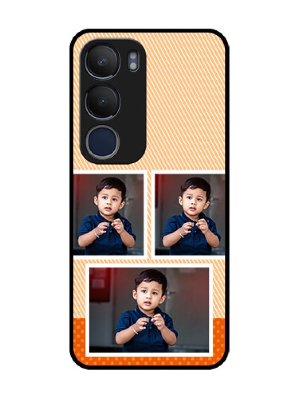 Custom Vivo Y19 Photo Printing on Glass Case  - Bulk Photos Upload Design