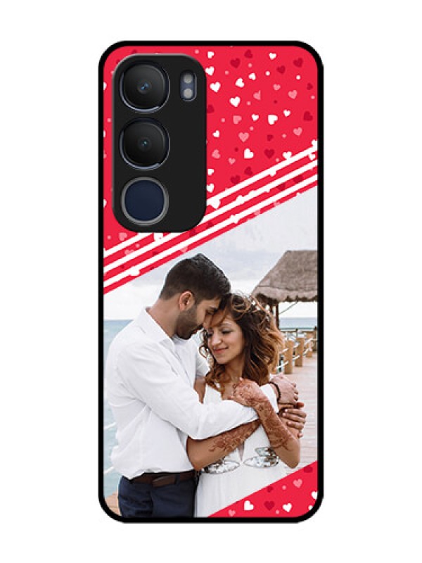 Custom Vivo Y19 Custom Glass Mobile Case  - Valentines Gift Design