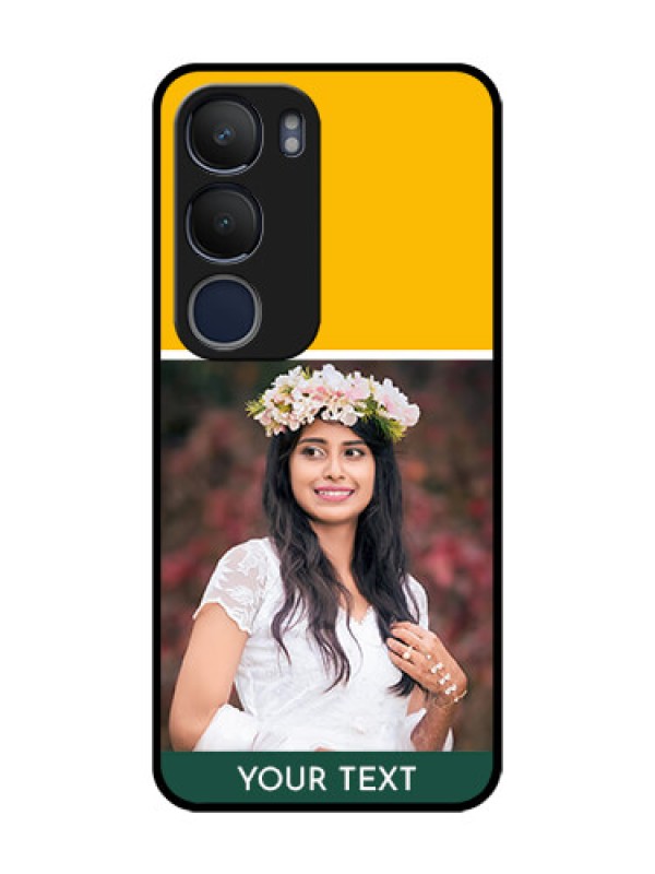 Custom Vivo Y19 Photo Printing on Glass Case  - Love You Design