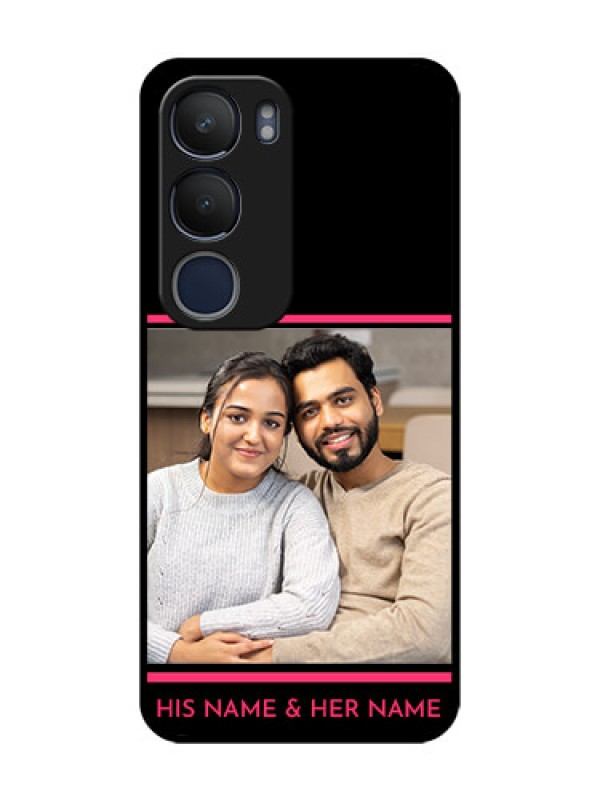 Custom Vivo Y19 Custom Glass Mobile Case  - with Add Text Design