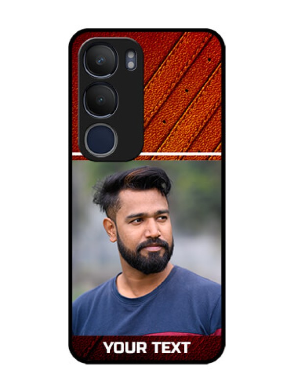 Custom Vivo Y19 Personalized Glass Phone Case  - Leather Phone Case Design