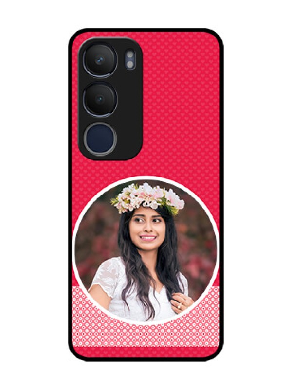 Custom Vivo Y19 Personalised Glass Phone Case  - Pink Pattern Design