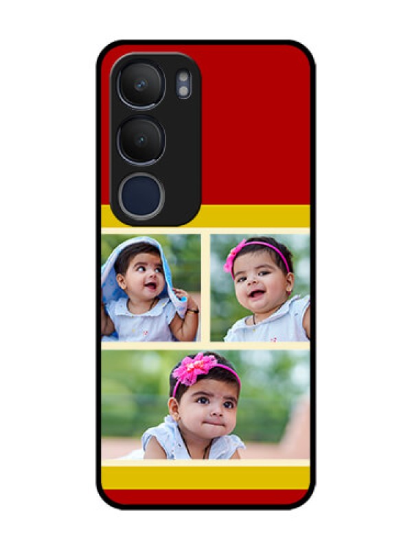 Custom Vivo Y19 Custom Glass Mobile Case  - Multiple Pic Upload Design