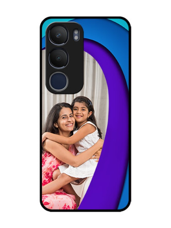 Custom Vivo Y19 Photo Printing on Glass Case  - Simple Pattern Design
