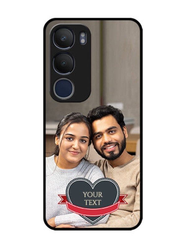 Custom Vivo Y19 Custom Glass Phone Case  - Just Married Couple Design