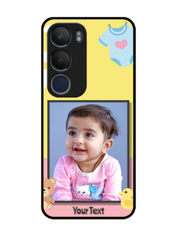 Custom Vivo Y19 Photo Printing on Glass Case  - Kids 2 Color Design