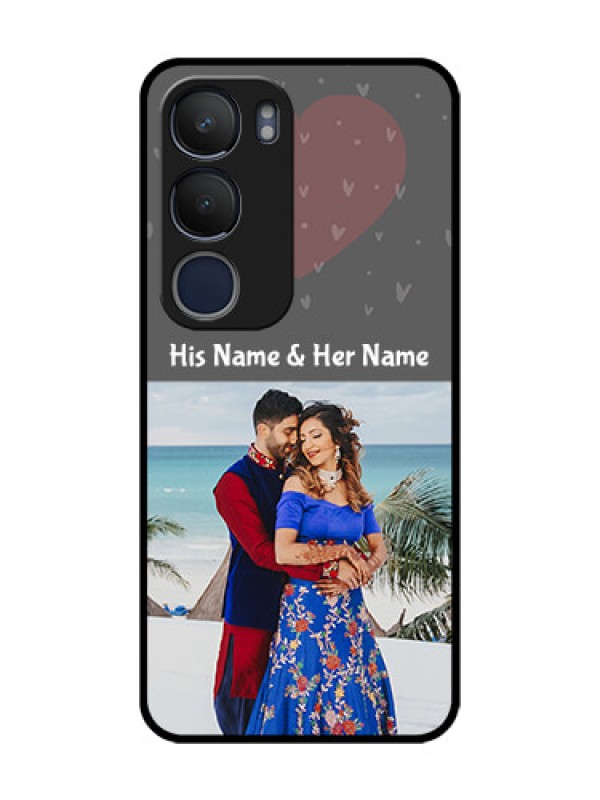 Custom Vivo Y19 Custom Glass Mobile Case  - Buy Love Design with Photo Online