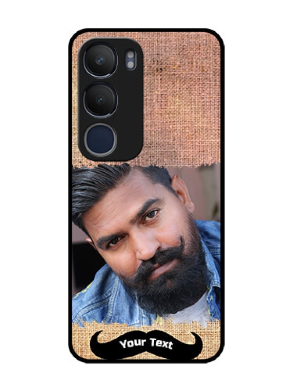 Custom Vivo Y19 Personalized Glass Phone Case  - with Texture Design