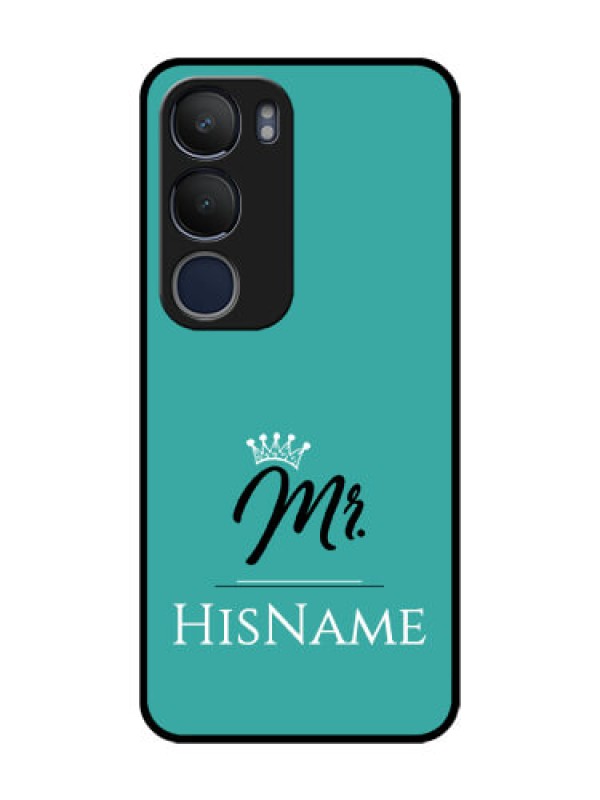 Custom Vivo Y19 Custom Glass Phone Case Mr with Name
